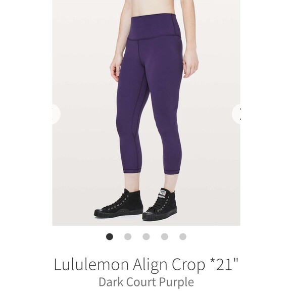 lululemon purple align crop size 8 - Picture 1 of 10